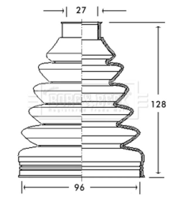 Bota de proteção interna de junta homocinética do semieixo dianteiro para Ford Mondeo (GBP)