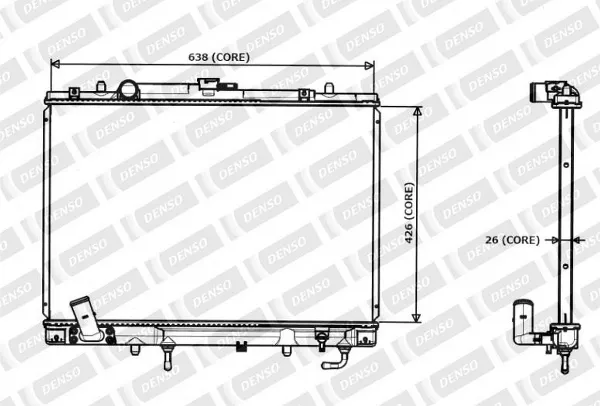 Radiador de esfriamento de motor 2213300 Denso