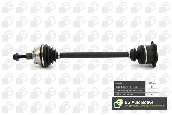 Semieixo (acionador) dianteiro direito DS9621RA BGA