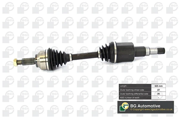Semieixo (acionador) dianteiro esquerdo DS3300L BGA