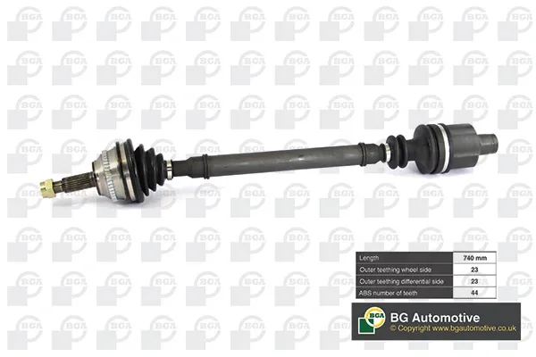 Semieixo (acionador) dianteiro direito DS7317RA BGA
