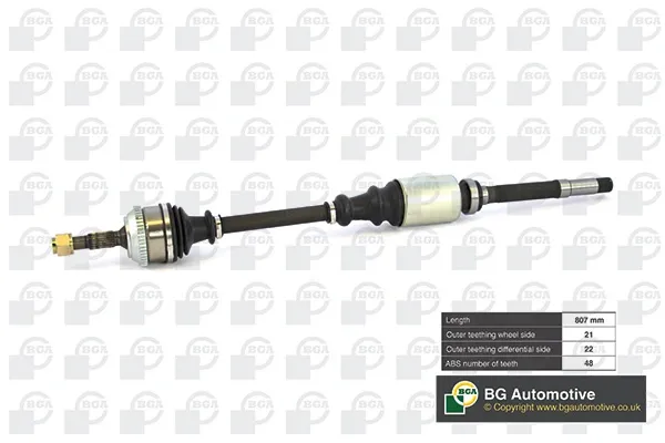 Semieixo (acionador) dianteiro direito DS1416RA BGA
