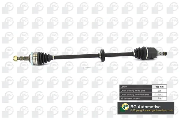 Semieixo (acionador) dianteiro direito DS9500RA BGA