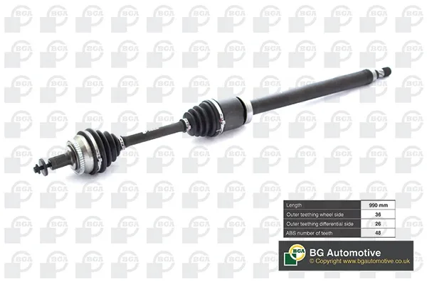 Semieixo (acionador) dianteiro direito DS9706RA BGA