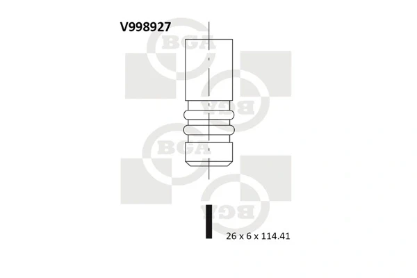 Válvula de escape V998927 BGA