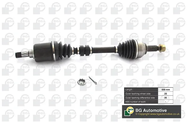 Semieixo (acionador) dianteiro esquerdo DS6315L BGA