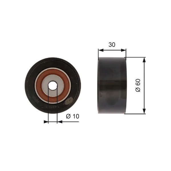  Rolo parasita da correia do mecanismo de distribuição de gás Ford Focus 2