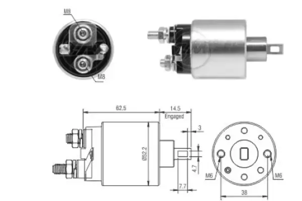 Relê retrator do motor de arranco Fiat Bravo 2 198