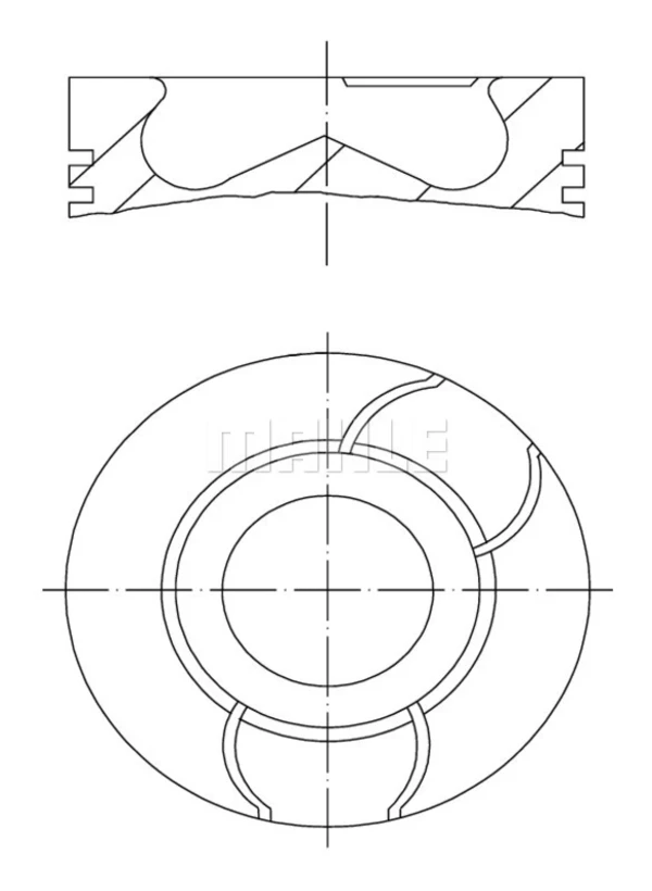 Pistão do kit para 1 cilindro, 1ª reparação ( + 0,25) para Citroen C2 (JM)