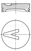 Pistão do kit para 1 cilindro, STD WG1104618 Wilmink Group