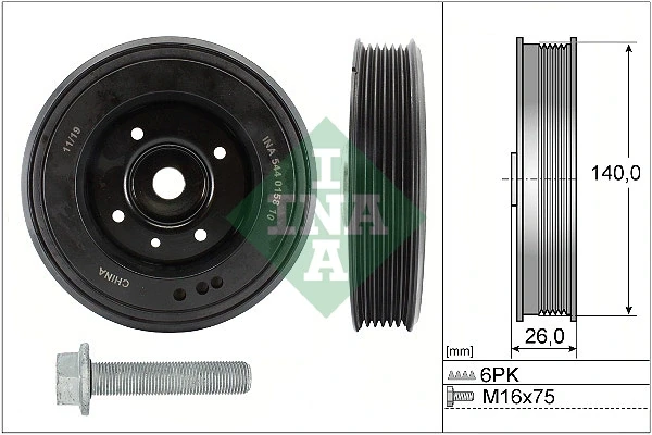 Parafuso da polia de cambota para Audi A7 (4GA)