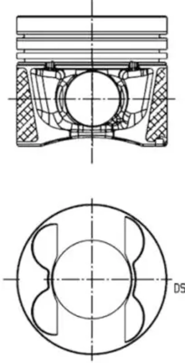 Pistão do kit para 1 cilindro, 1ª reparação ( + 0,25) на Mercedes Sprinter (906)