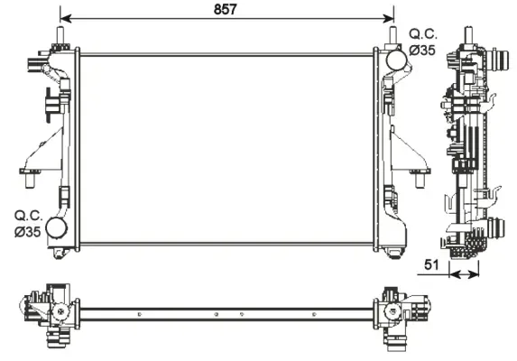 Radiador de esfriamento de motor Fiat Ducato 3 250