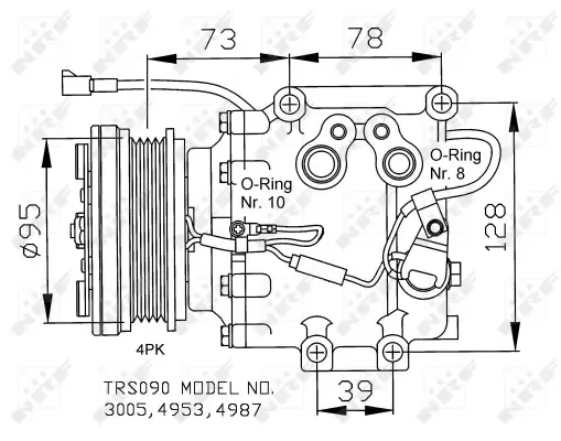 Compressor de aparelho de ar condicionado Mazda 323 BA
