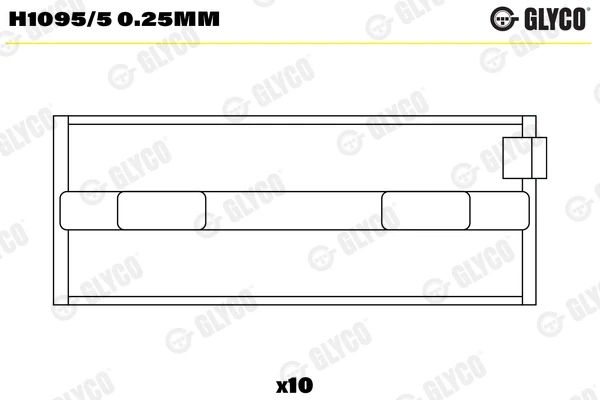 Folhas inseridas principais de cambota, kit, 1ª reparação ( + 0,25) para Alfa Romeo 156 (932)