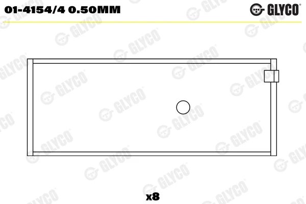 Folhas inseridas de cambota de biela, kit, 2ª reparação ( + 0,50) para Fiat Punto (176)