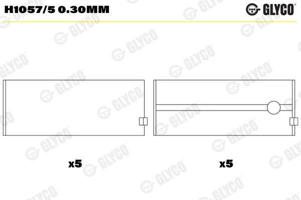 Folhas inseridas principais de cambota, kit, 1ª reparação ( + 0,25) para Peugeot 205 (741A, C)