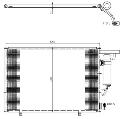 Radiador de aparelho de ar condicionado Ford Ka UK, FK