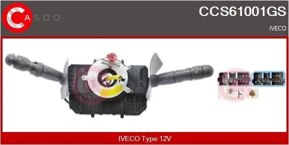 Comutador instalado na coluna da direção, montado 504108685 Fiat/Alfa/Lancia