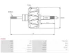 Induzido (rotor) do gerador Citroen Jumper 244