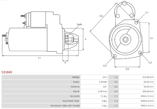 Motor de arranco Volvo S60 3 224