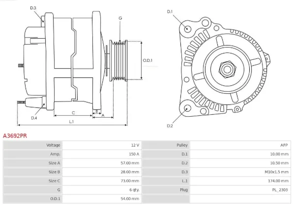 Gerador A3692PR As-pl