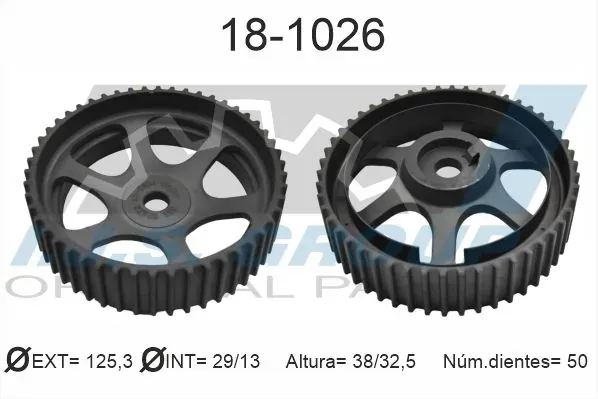 Engrenagem de cadeia da roda dentada da árvore distribuidora de motor Alfa Romeo 147 