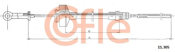 Cabo de embraiagem Peugeot 505 551A