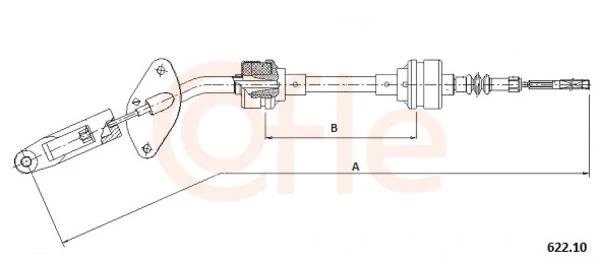 Cabo de embraiagem para Fiat Fiorino (146 Uno)