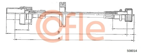 Cabo de acionamento de velocímetro para Ford Escort (GAL)