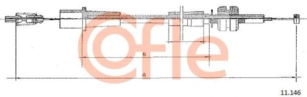Cabo/pedal de gás (de acelerador) para Opel Vectra (86, 87)