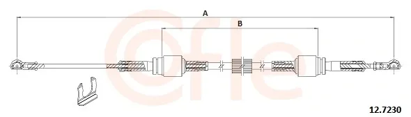 Cabo de mudança duplo Fiat Stilo 192