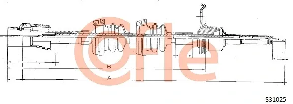 Cabo de acionamento de velocímetro S31025 Cofle