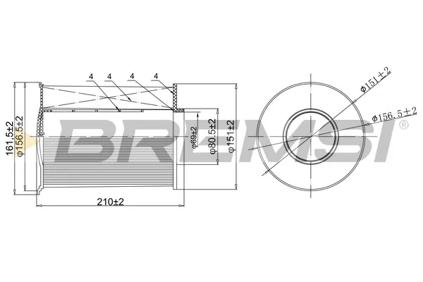 Filtro de ar Ford Focus 2 DA, HCP, DP