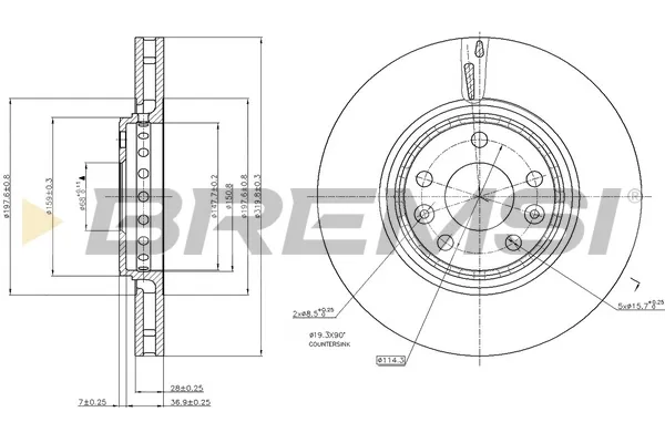 Disco do freio dianteiro Renault Scenic R9