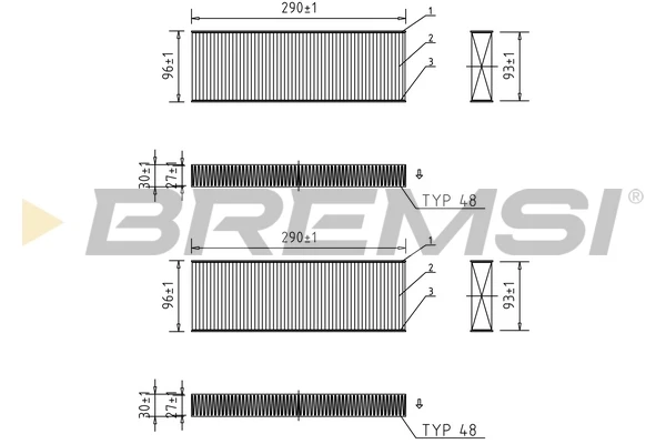 FC0071 Bremsi filtro de salão