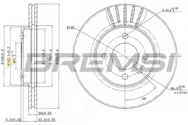 Disco do freio dianteiro Seat Ibiza 2 6K1