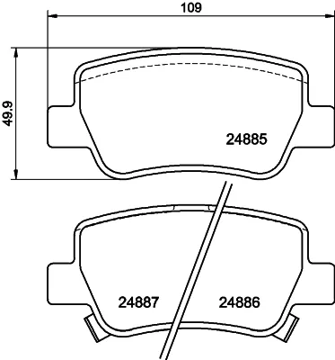 Sapatas do freio traseiras de disco para Toyota Avensis III T27