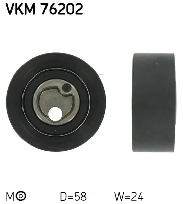 Rolo de reguladora de tensão da correia do mecanismo de distribuição de gás VKM76202 SKF