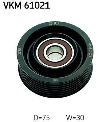 Rolo parasita da correia de transmissão VKM61021 SKF