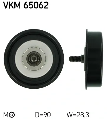 Rolo de reguladora de tensão da correia de transmissão VKM65062 SKF