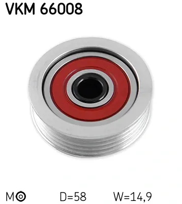 Rolo de reguladora de tensão da correia de transmissão VKM66008 SKF