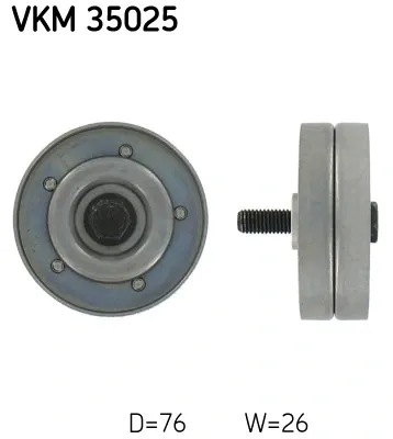 Rolo de reguladora de tensão da correia de transmissão VKM35025 SKF
