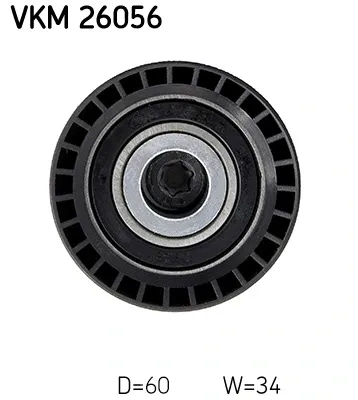 Rolo parasita da correia do mecanismo de distribuição de gás Volvo XC90 2 256