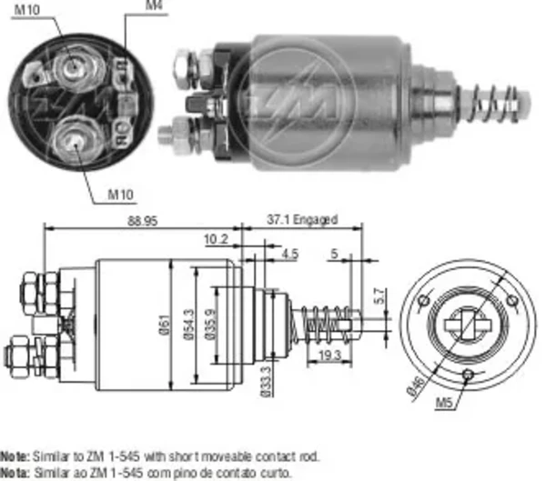 Relê retrator do motor de arranco para Renault Trucks TRUCK MIDLUM 