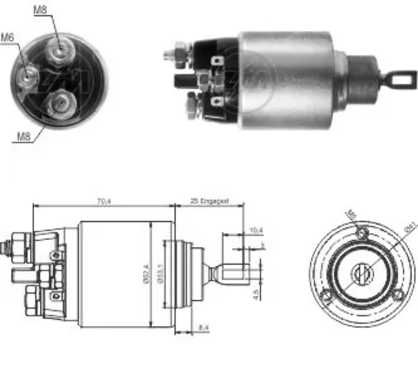 Relê retrator do motor de arranco на Mercedes A (W168)