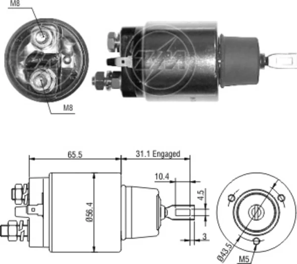 Relê retrator do motor de arranco para Land Rover Discovery (LG, LJ)