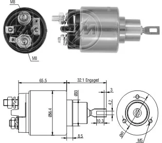 Relê retrator do motor de arranco para Volvo 740 (745)