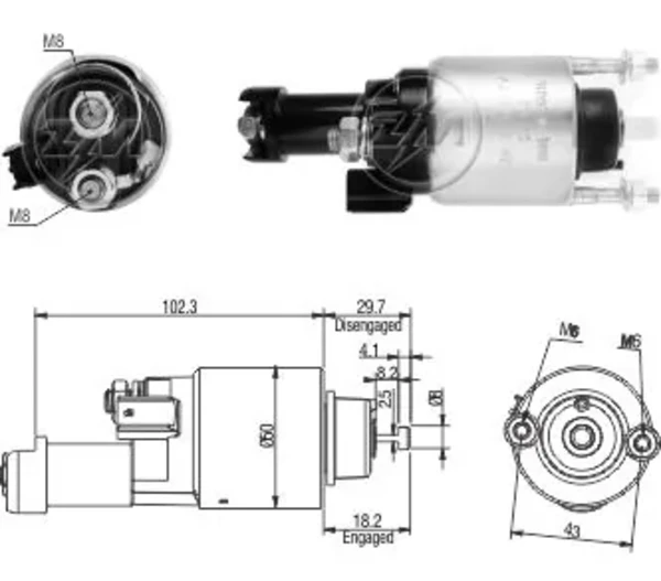 Relê retrator do motor de arranco para Honda Civic (FK1)