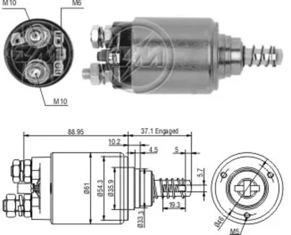 Relê retrator do motor de arranco на Mercedes S (W221)